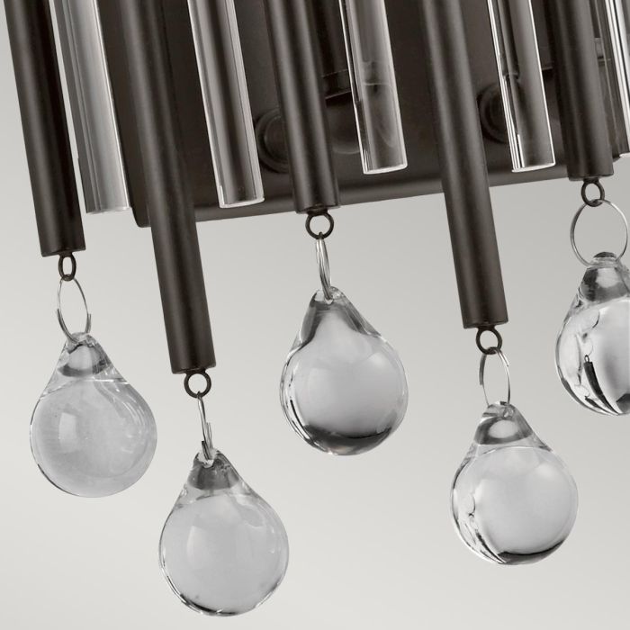 Piper 2 Light Wall Light - Espresso/Chrome