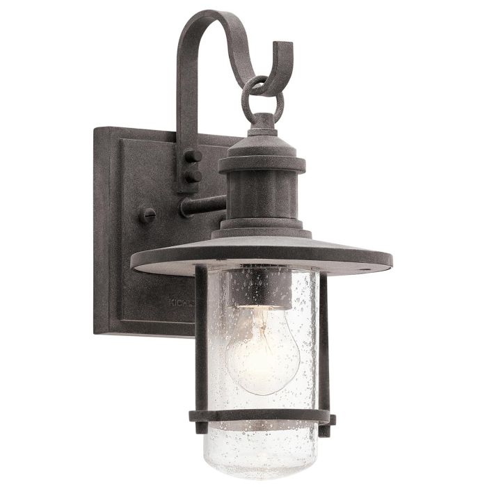 Riverwood Small Wall Lantern - Weathered Zinc