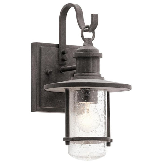 Riverwood Small Wall Lantern - Weathered Zinc