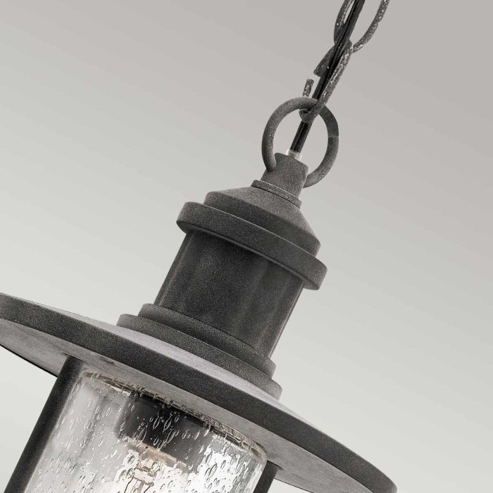 Riverwood 8" Chain Lantern - Weathered Zinc