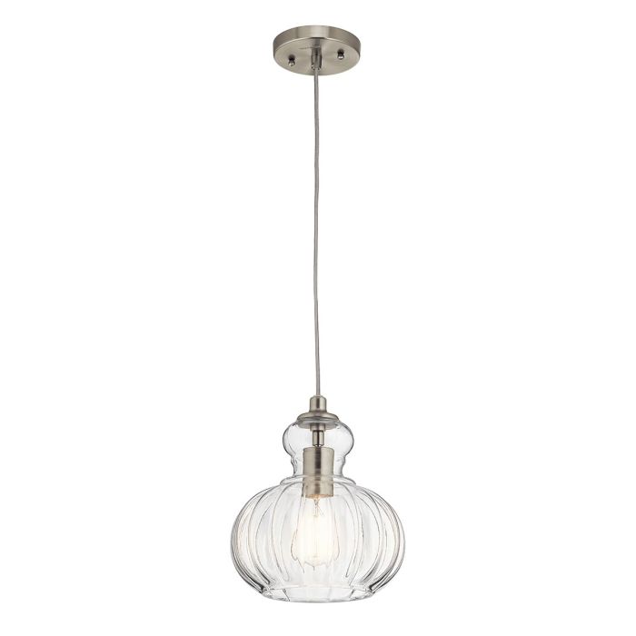 Riviera 1 Light Pendant - A - Brushed Nickel