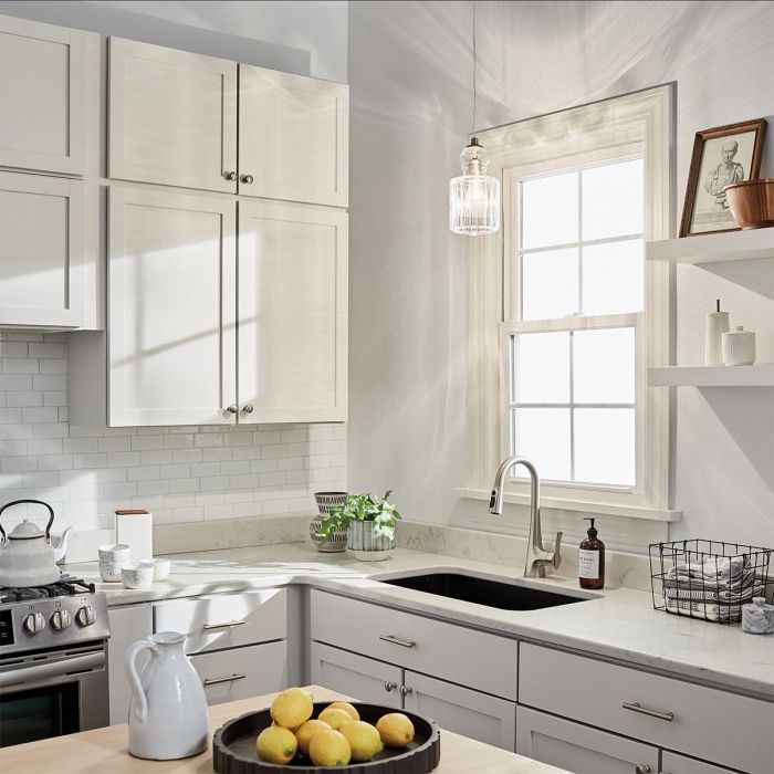 Riviera 1 Light Pendant - B - Brushed Nickel