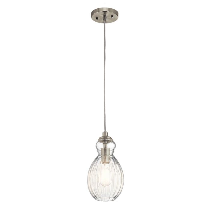 Riviera 1 Light Pendant - C - Brushed Nickel