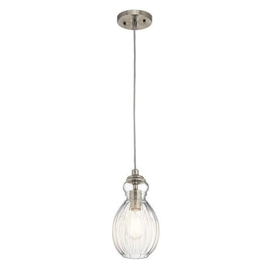 Riviera 1 Light Pendant - C - Brushed Nickel