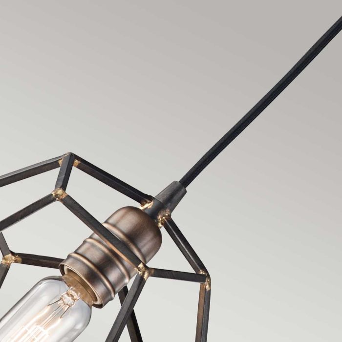 Rocklyn 1 Light Mini Pendant - Raw Steel
