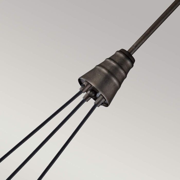 Rocklyn 3 Light Chandelier - Raw Steel