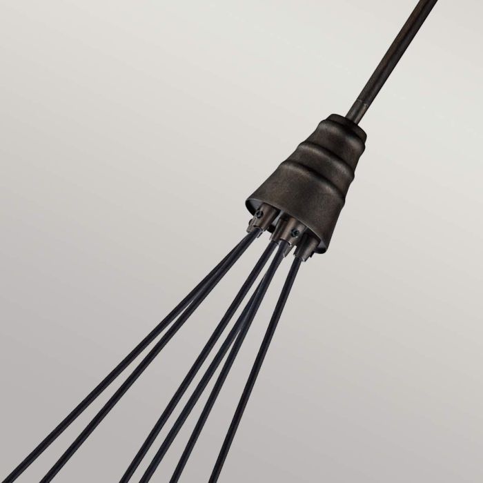 Rocklyn 6 Light Chandelier - Raw Steel