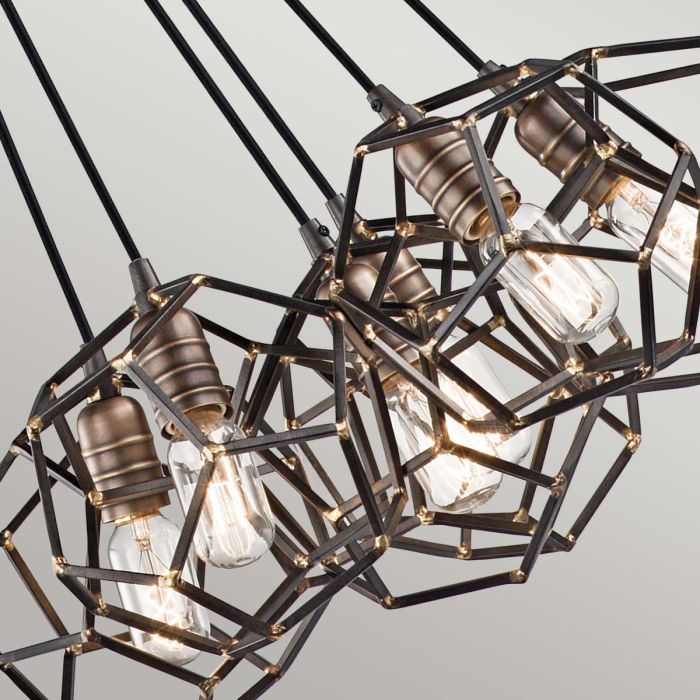 Rocklyn 6 Light Chandelier - Raw Steel