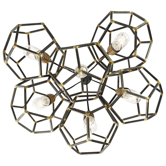 Rocklyn 6 Light Chandelier - Raw Steel