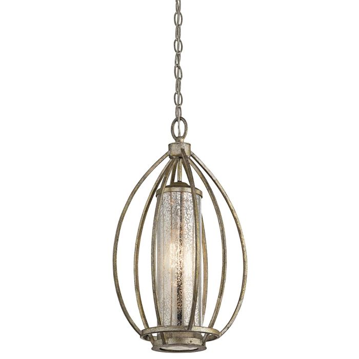 Rosalie 1 Light Pendant - Sterling Gold