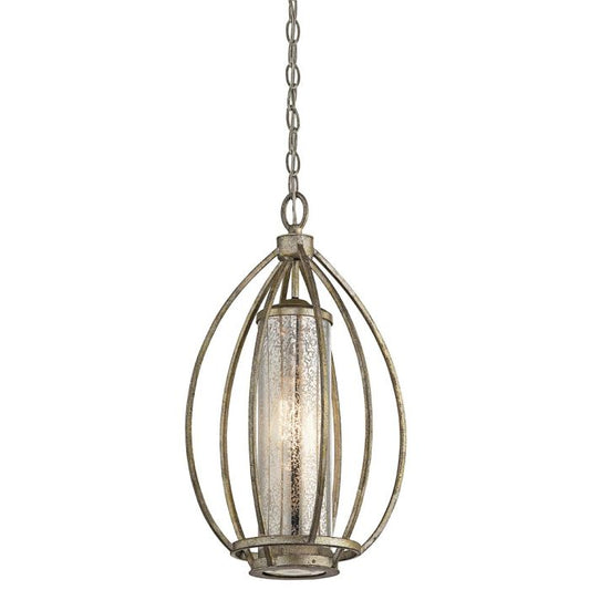 Rosalie 1 Light Pendant - Sterling Gold