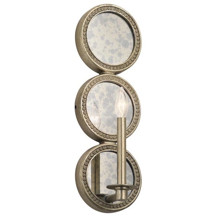 Rosalie 1 Light Wall Light - Sterling Gold