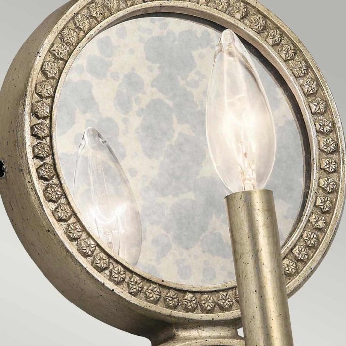 Rosalie 1 Light Wall Light - Sterling Gold