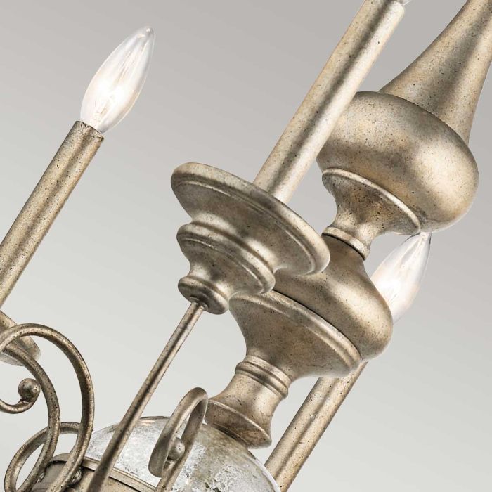 Rosalie 8 Light Chandelier - Sterling Gold