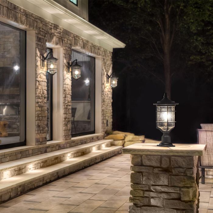 Royal Marine 1 Light Medium Wall Lantern - Distressed Black