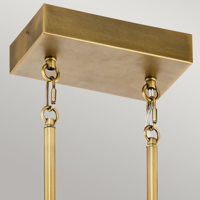 Serene 2 lt LED Chandelier - Natural Brass