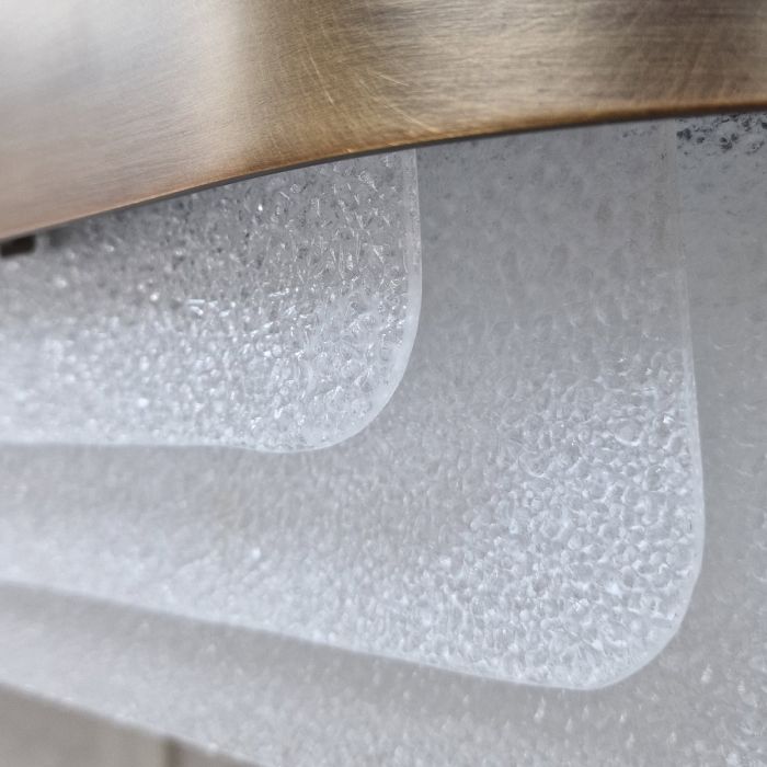 Serene 2 lt LED Chandelier - Natural Brass