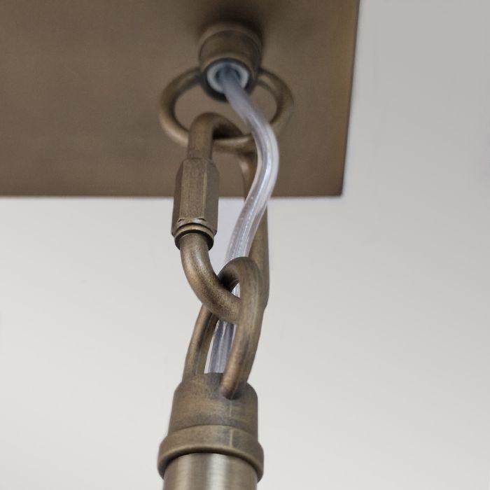 Serene 2 lt LED Chandelier - Natural Brass