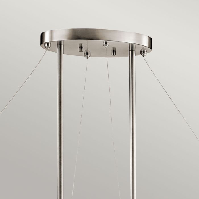 Silver Coral 4 Light Oval Island Light - Classic Pewter