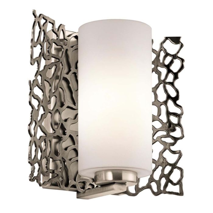 Silver Coral 1 Light Wall Light - Classic Pewter