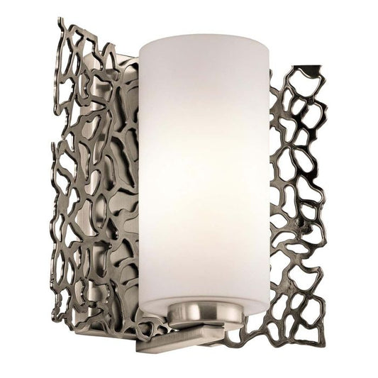 Silver Coral 1 Light Wall Light - Classic Pewter