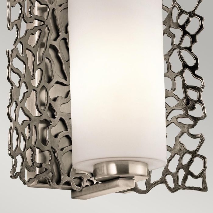 Silver Coral 1 Light Wall Light - Classic Pewter