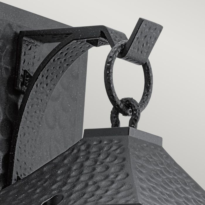 Springfield 1 Light Medium Wall Lantern - Distressed Black