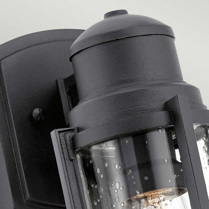 Suri 1 Light Small Wall Lantern - Textured Black