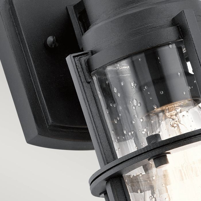 Suri 1 Light Small Wall Lantern - Textured Black