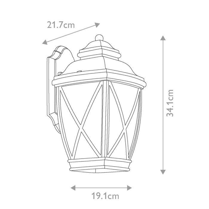 Tangier 1 Light Medium Wall Lantern - Olde Bronze