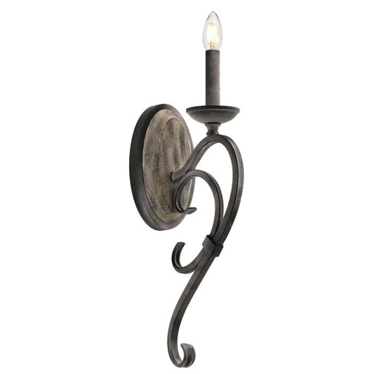 Taulbee 1 Light Wall Light - Weathered Zinc