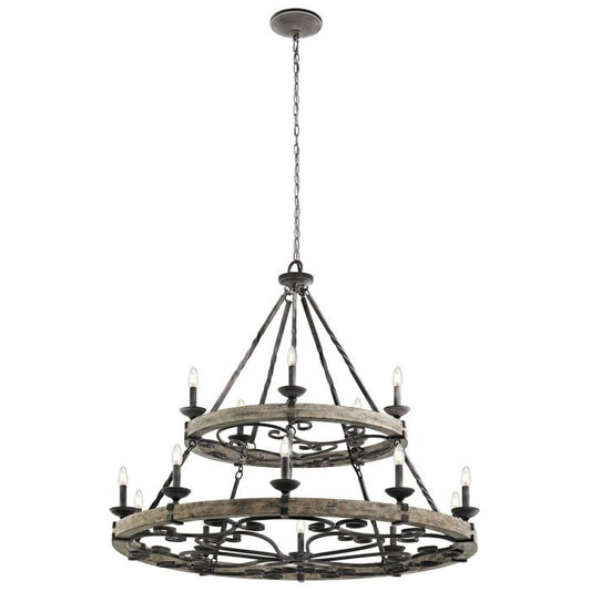 Taulbee 15 Light Chandelier - Weathered Zinc