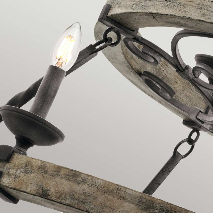 Taulbee 15 Light Chandelier - Weathered Zinc