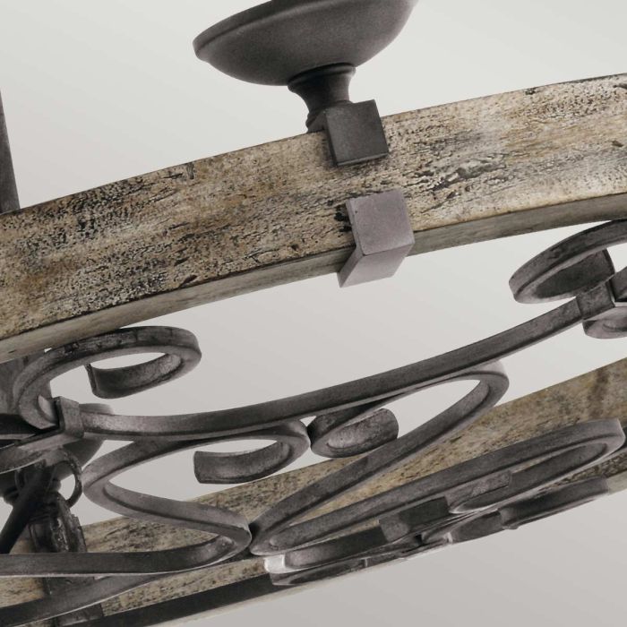 Taulbee 6 Light Chandelier - Weathered Zinc