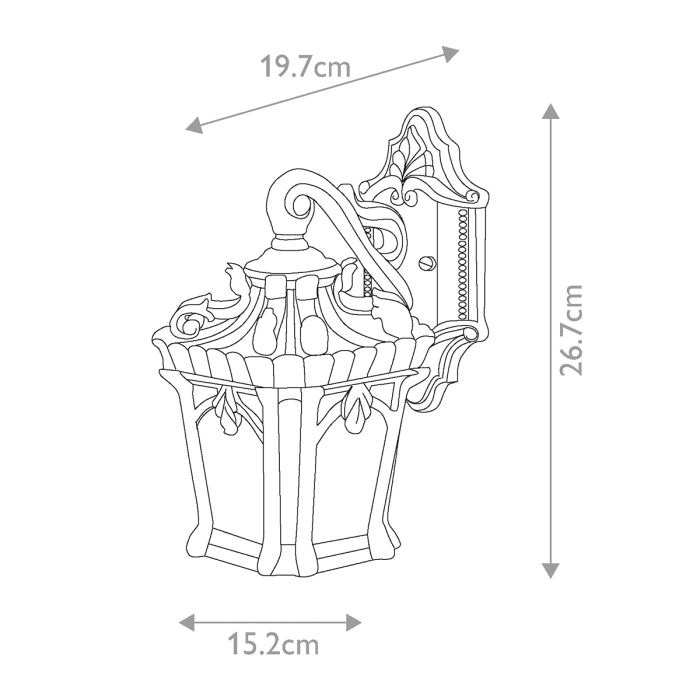 Tournai 1 Light Small Wall Lantern - Londonderry