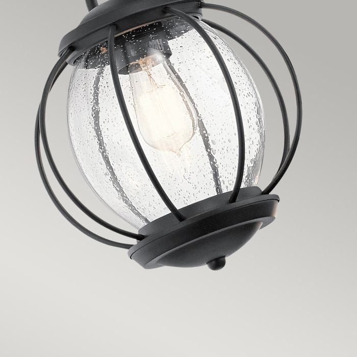 Vandalia 1 Light Medium Chain Lantern - Textured Black