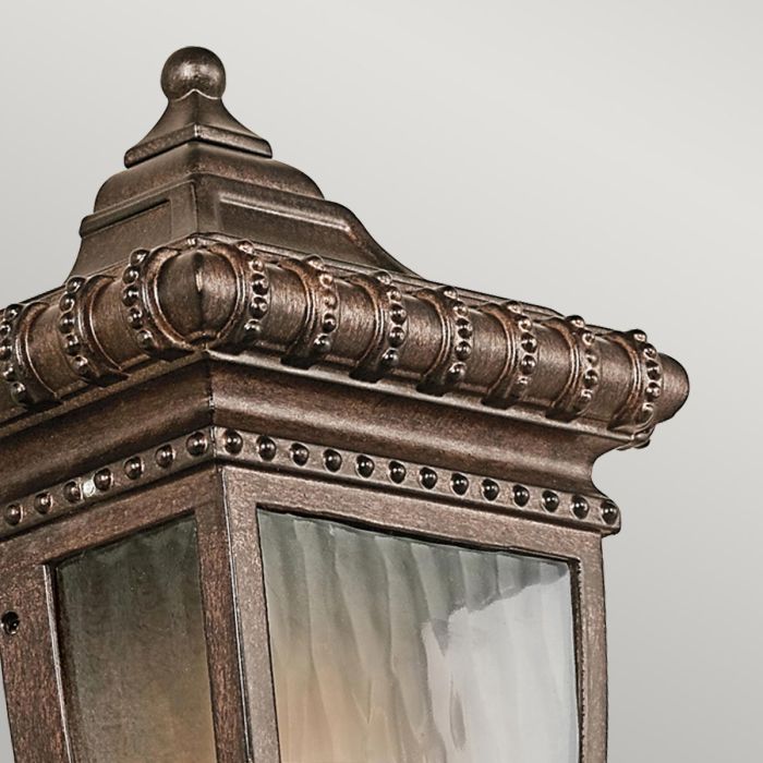 Venetian Rain 1 Light Half Wall Lantern - Brushed Bronze