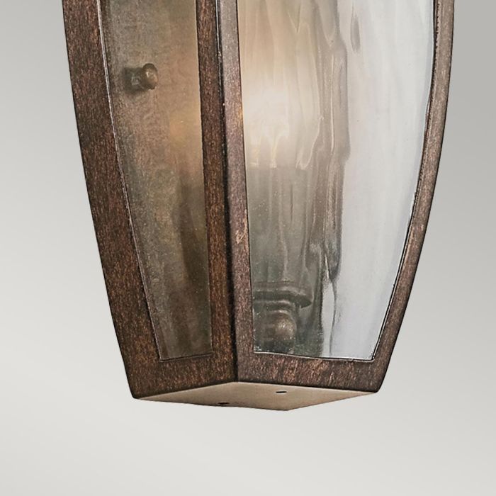 Venetian Rain 1 Light Half Wall Lantern - Brushed Bronze