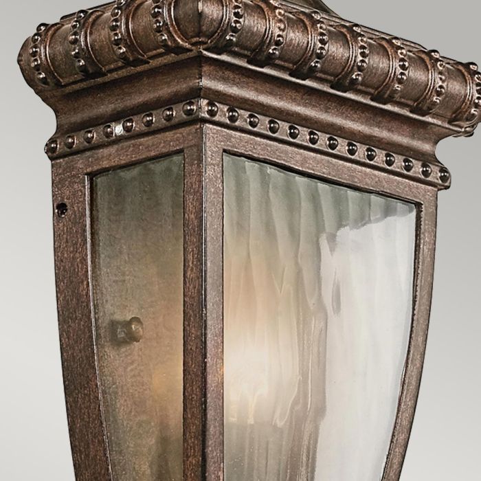 Venetian Rain 1 Light Half Wall Lantern - Brushed Bronze