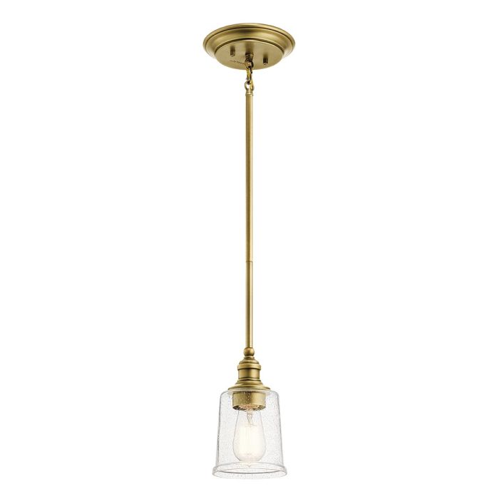 Waverly 1 Light Mini Pendant - Natural Brass