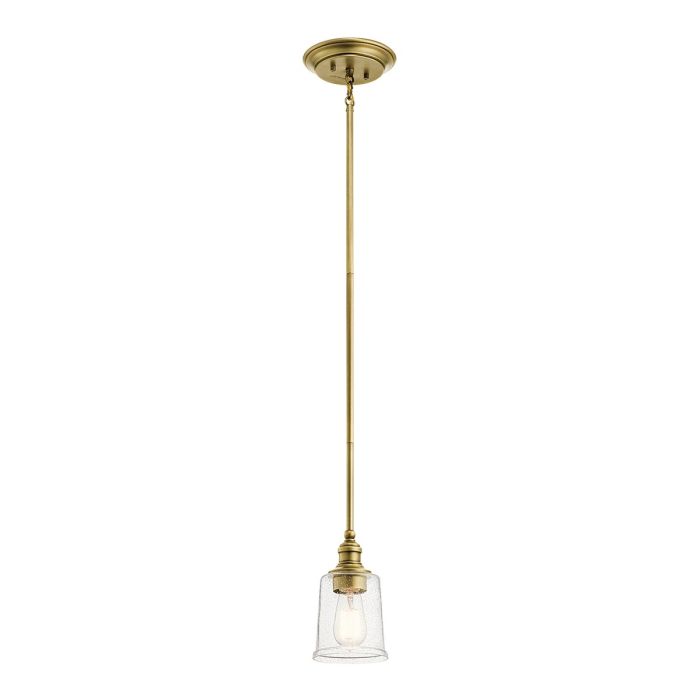Waverly 1 Light Mini Pendant - Natural Brass