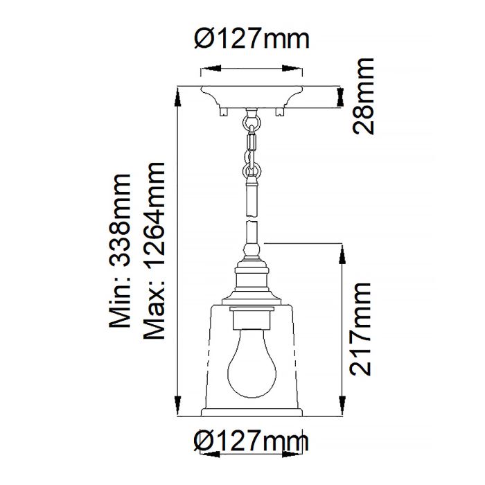 Waverly 1 Light Mini Pendant - Natural Brass