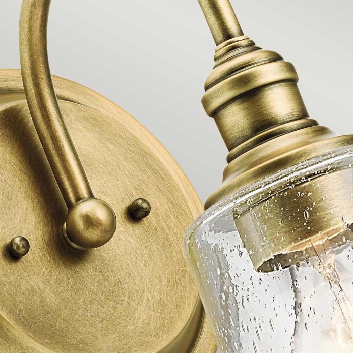 Waverly 1 Light Wall Light - Natural Brass