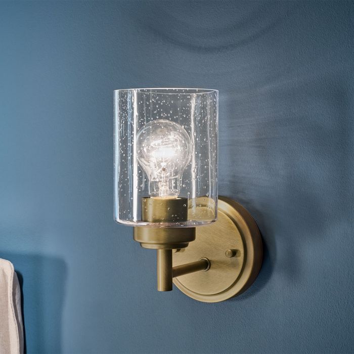 Winslow 1 lt Wall Light - Natural Brass