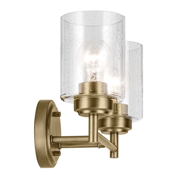 Winslow 2 lt Wall Light - Natural Brass