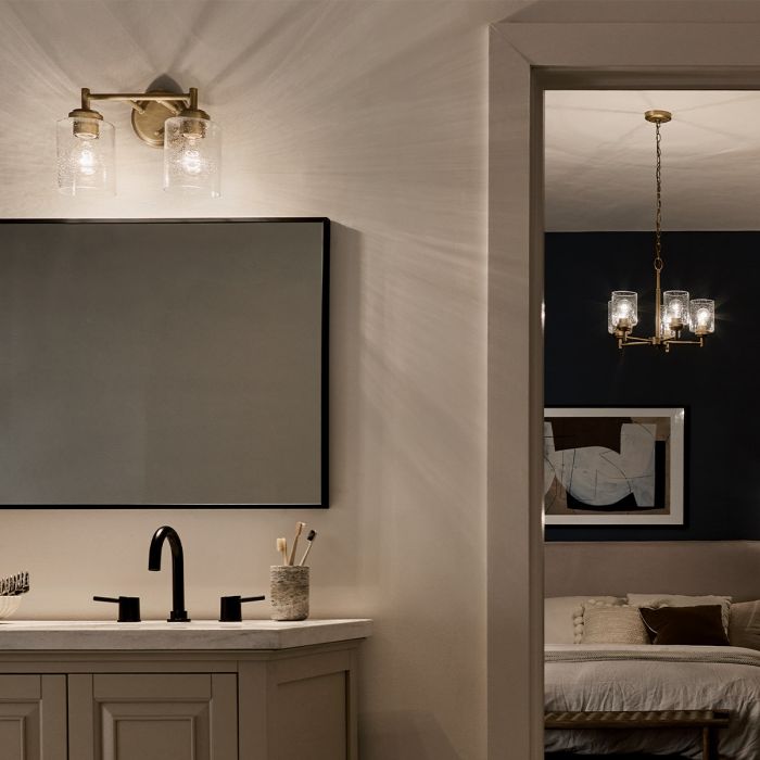 Winslow 2 lt Wall Light - Natural Brass