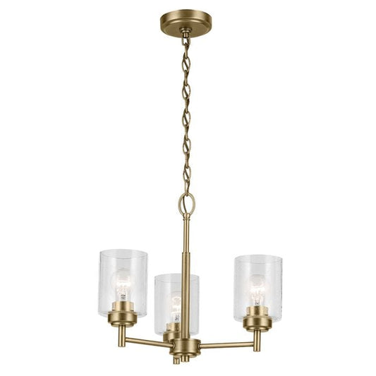 Winslow 3 lt Chandelier - Natural Brass