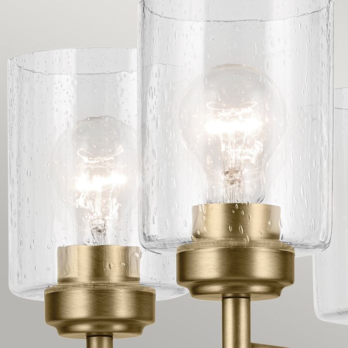 Winslow 5 lt Chandelier - Natural Brass