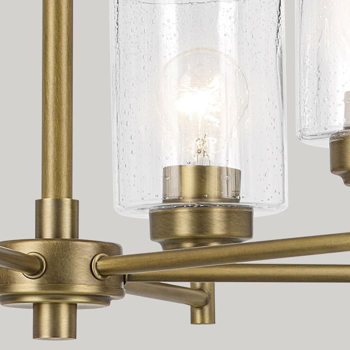 Winslow 6 lt Chandelier - Natural Brass