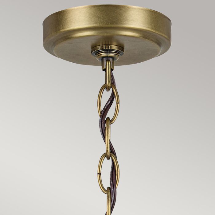 Winslow 6 lt Chandelier - Natural Brass